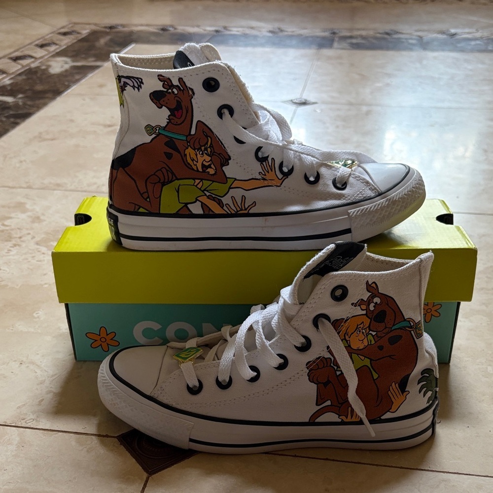 Converse White Scooby-Doo High-Tops